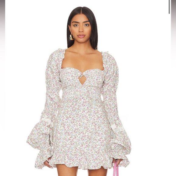 FLAW 🚨For Love & Lemons Lucca mini dress - Picture 7 of 7